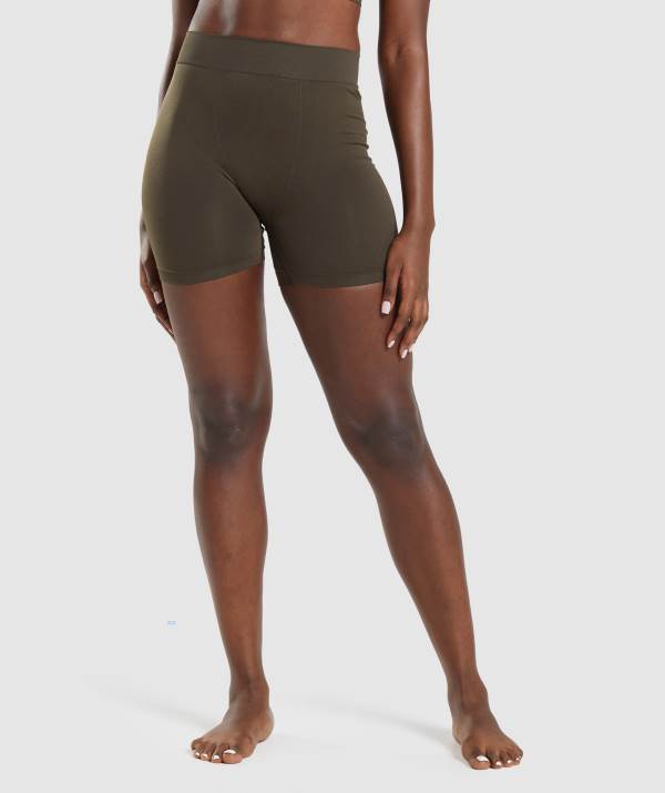 Damske Spodne Pradlo Gymshark Seamless Boxers Hnede | NT9758604